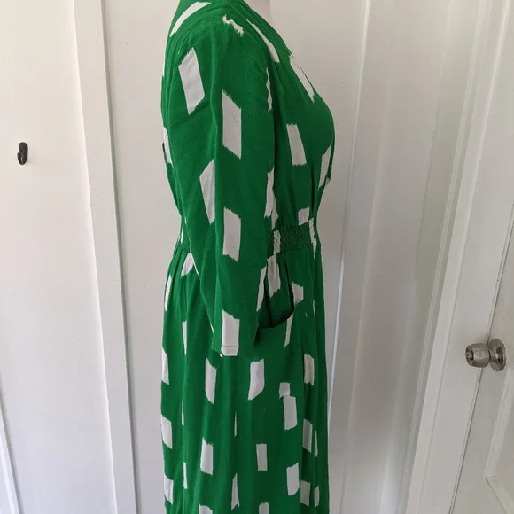 Roolee Vanessa dress, green and white- size medium - Picture 6 of 14